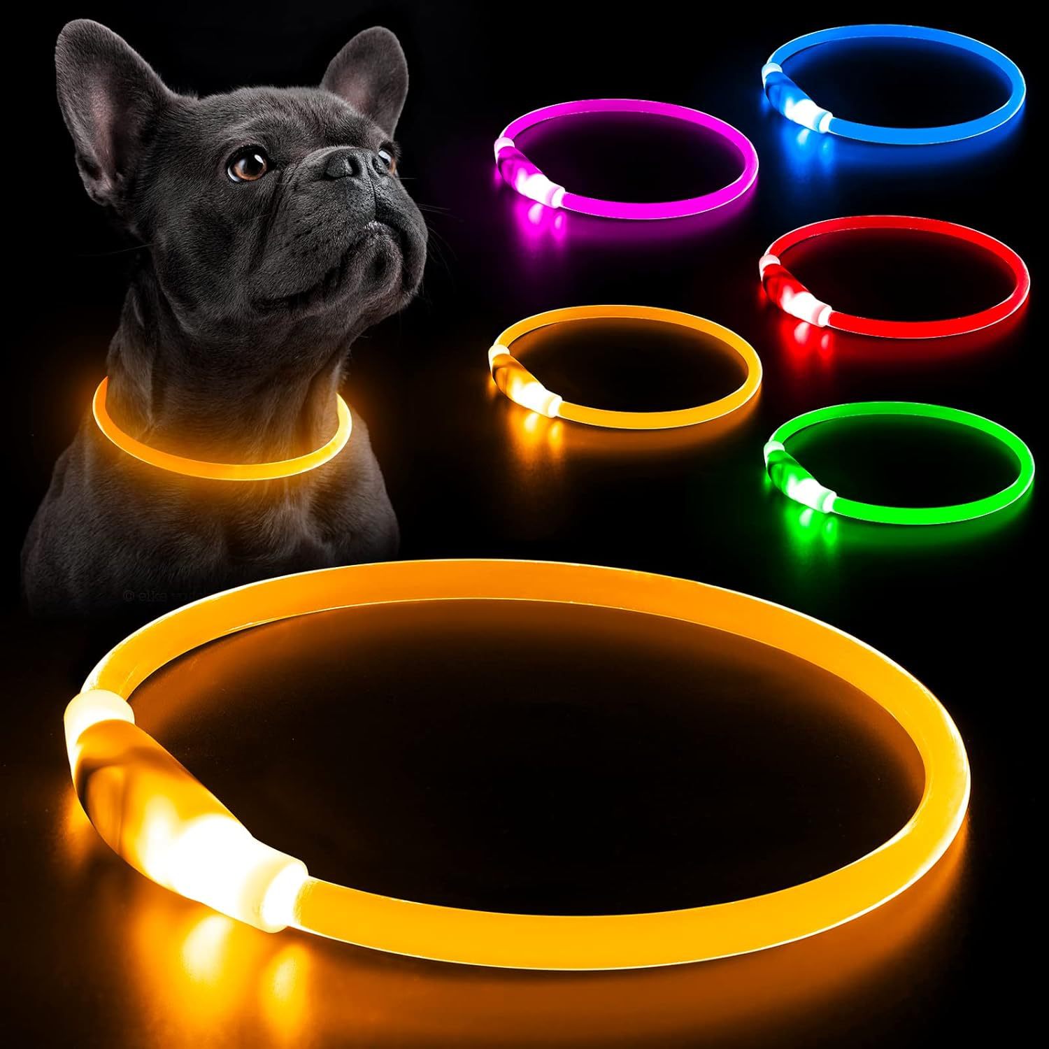 Tech Dog Accessories - LED Dog Collar Rechargeable 3 Working