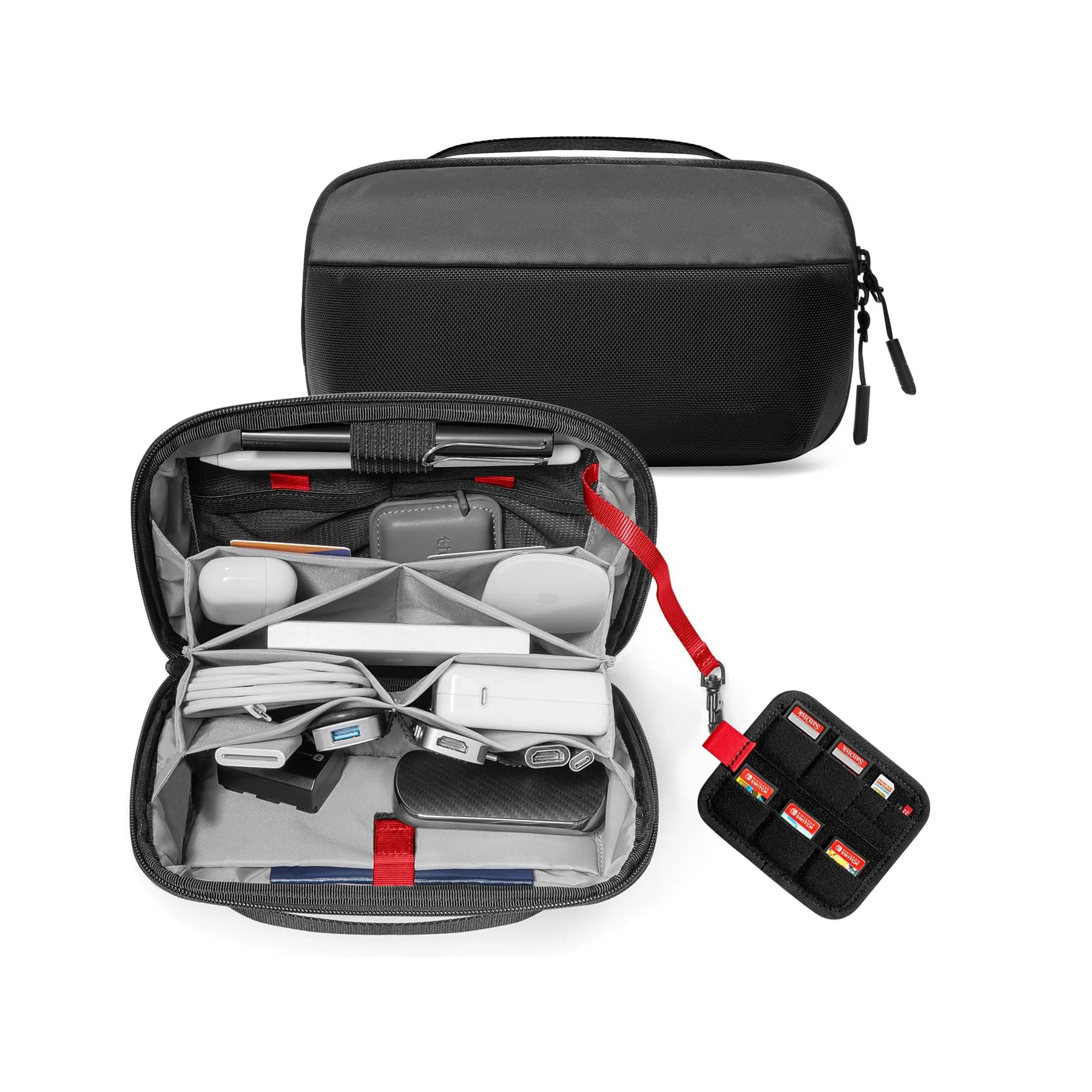 Tech Accessories Travel Organizer Pouch - Travel Tech Organizer Pouch, Water Resistant