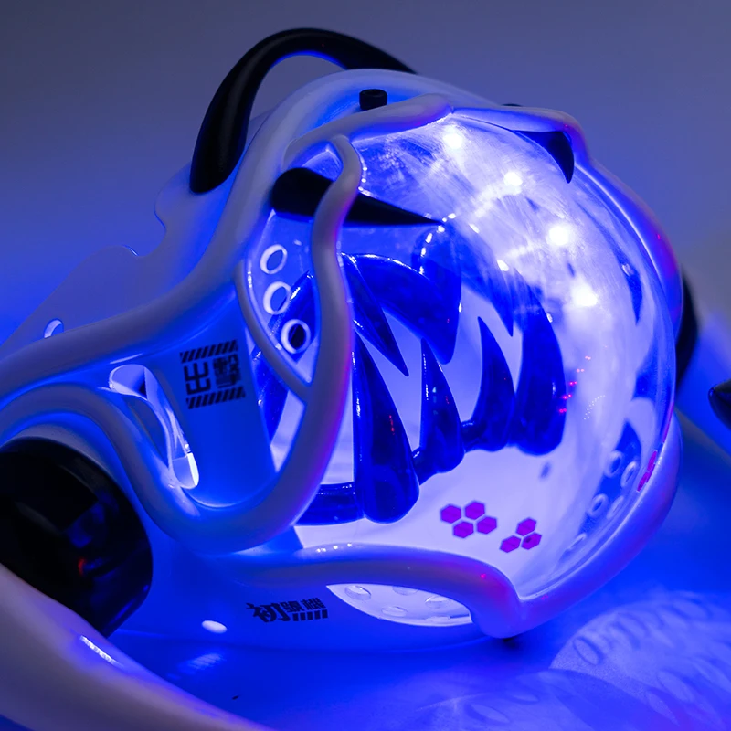 Cyberpunk-Style LED Mech Mask  - Tech Wear Accessories ulasan dan harga