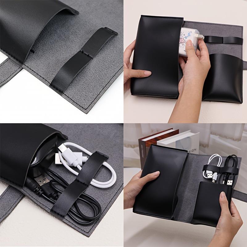 1PC PU Leather Multi-Compartme - Tech Accessories Travel Organizer Pouch ulasan dan harga