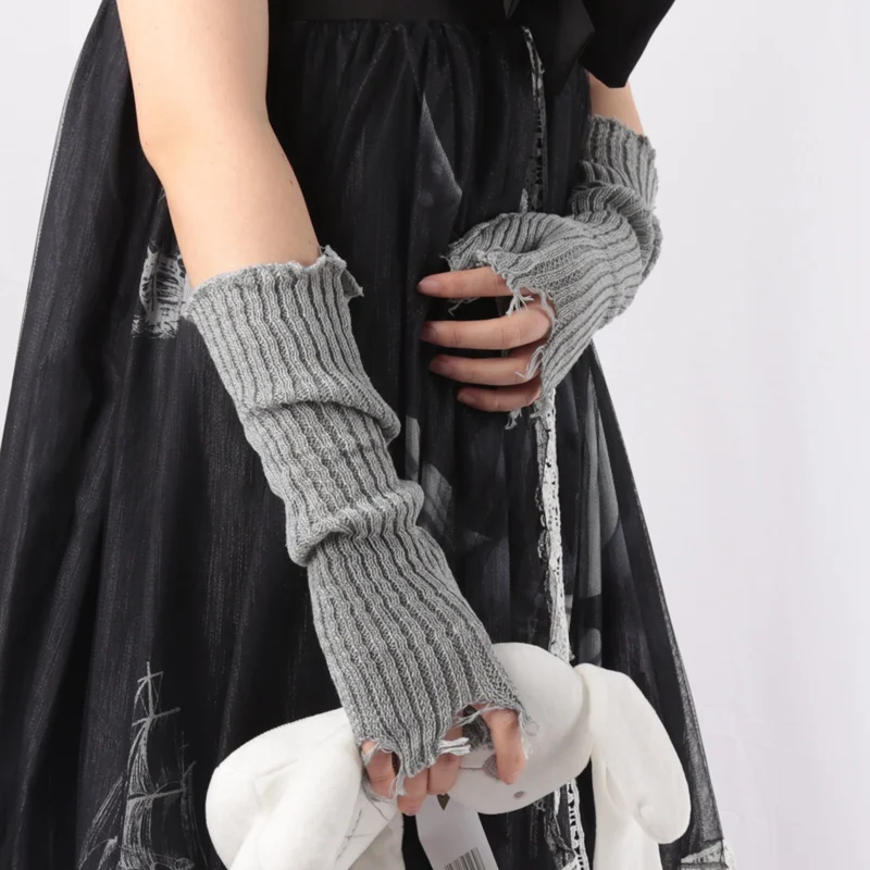 1Pair Punk Broken Unisex Glove - Tech Wear Accessories ulasan dan harga