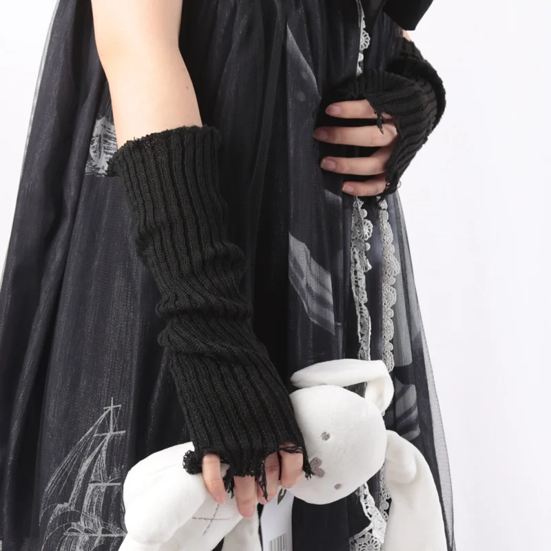1Pair Punk Broken Unisex Glove - Tech Wear Accessories ulasan dan harga