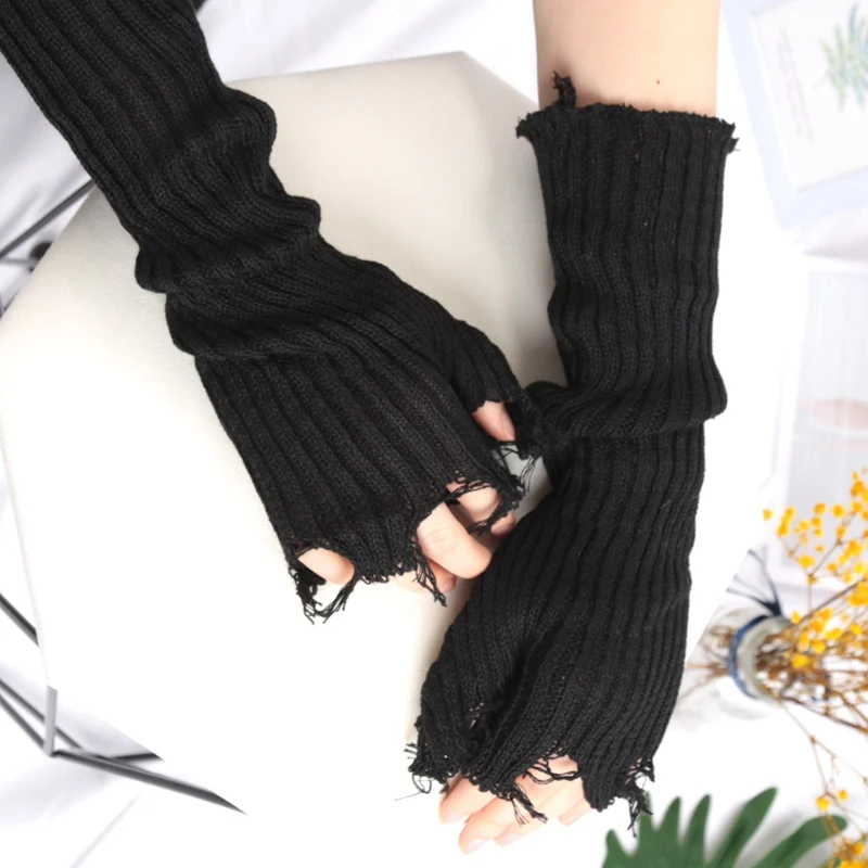 1Pair Punk Broken Unisex Glove - Tech Wear Accessories ulasan dan harga