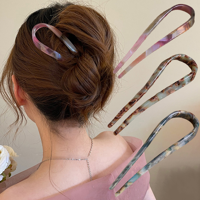U-Shaped Hair Sticks Acetate A - Tech Accessories Women ulasan dan harga