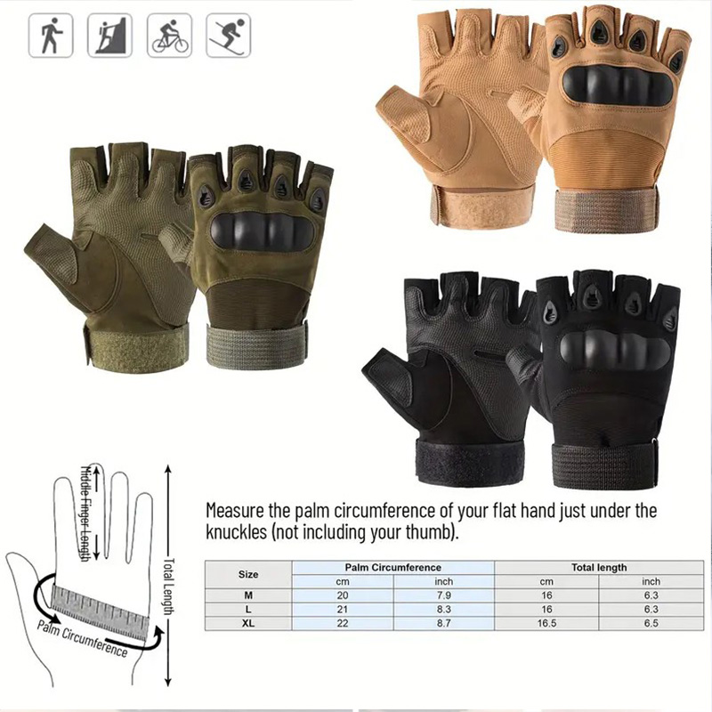 1Pair Tactical Fingerless Glov - Tech Wear Accessories ulasan dan harga
