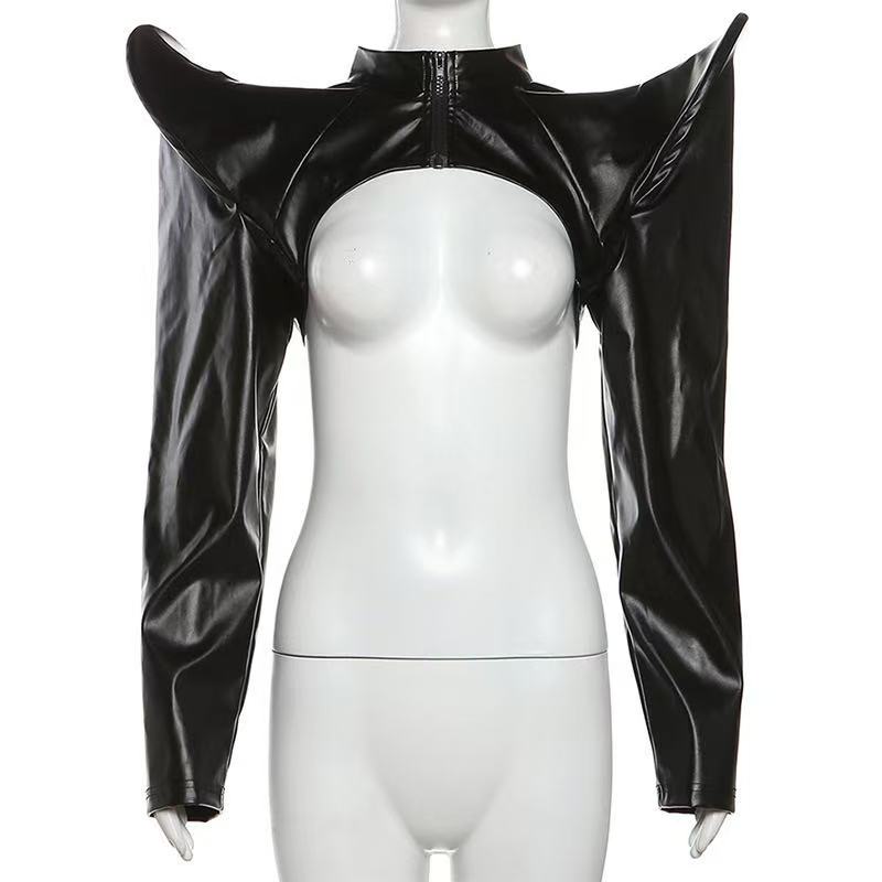2024 Women Y2k Pu Leather Jack - Tech Wear Accessories ulasan dan harga