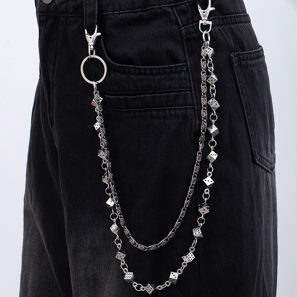 Dice Pants Chain Men Punk Meta - Tech Wear Accessories ulasan dan harga