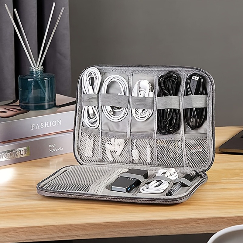 A Multi-Pocket Electronic Acce - Tech Accessories Travel Organizer Pouch ulasan dan harga